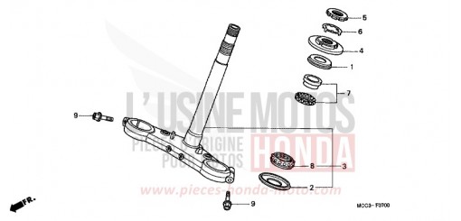 TIGE DE DIRECTION CB1100SF1 de 2001